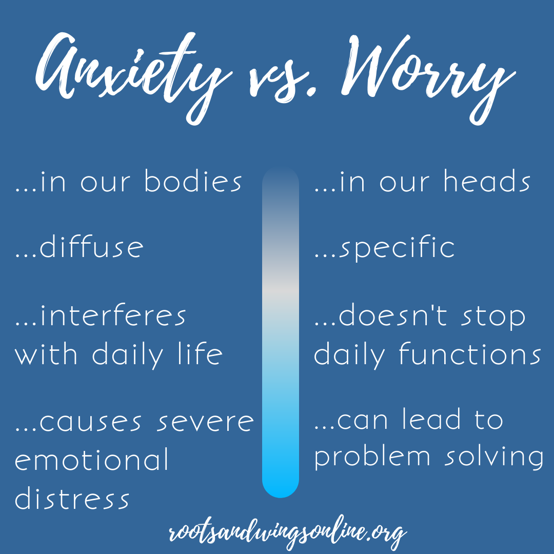 Anxiety vs. Worry - What's the Difference? | Roots & Wings